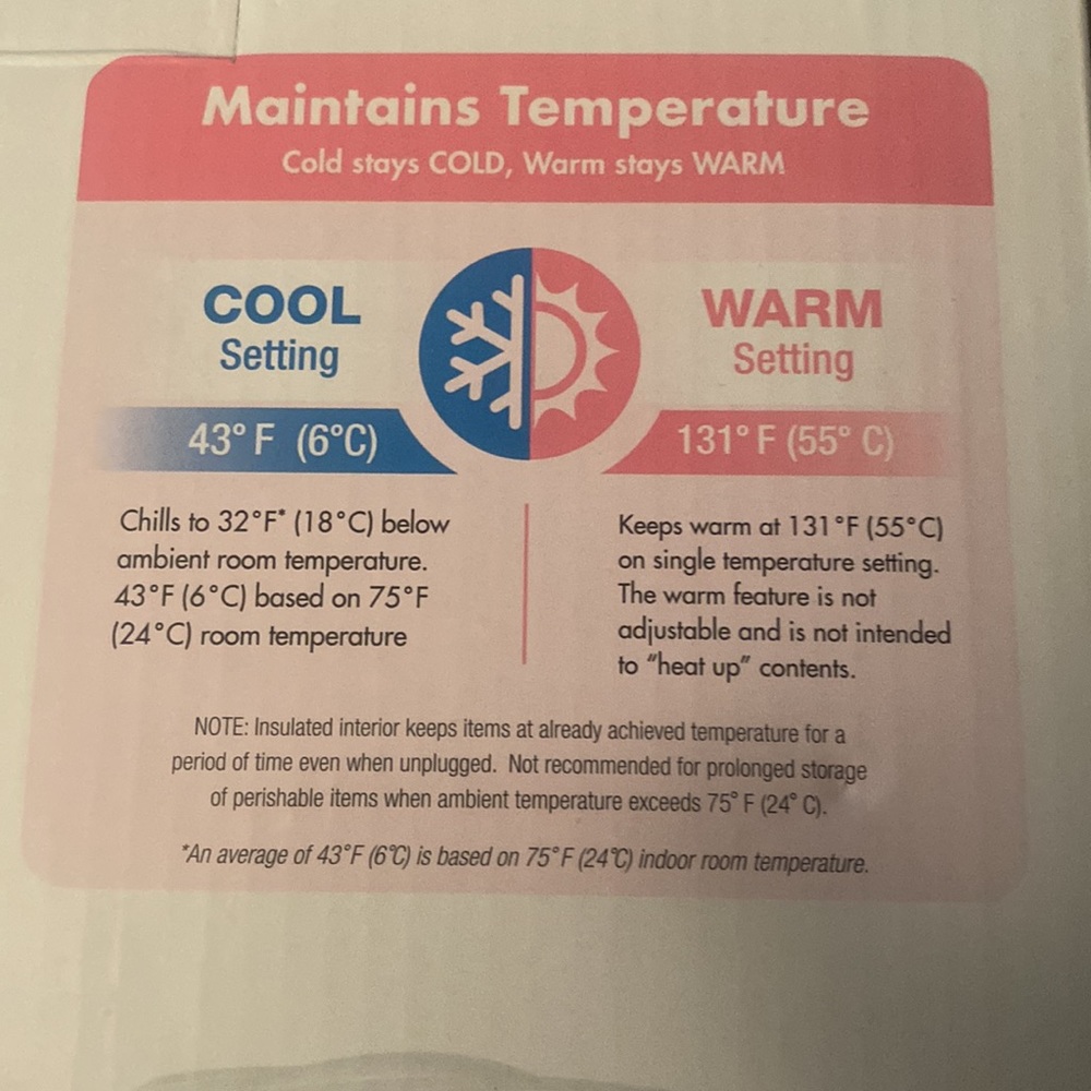Brand New Mini Refrigerator and/or Warmer with a flip of a button!! - Picture 14 of 17